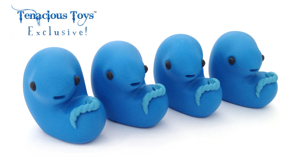 taylored curiosities monster embryos tenacious toys exclusive blue designer toy new york comic con NYCC 9