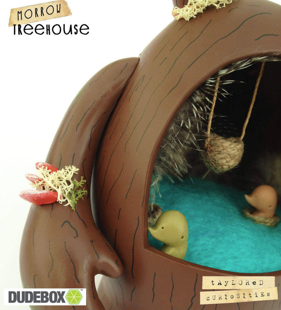 taylored curiosities morrow treehouse dudebox custom dude tree brown green designer toy 3