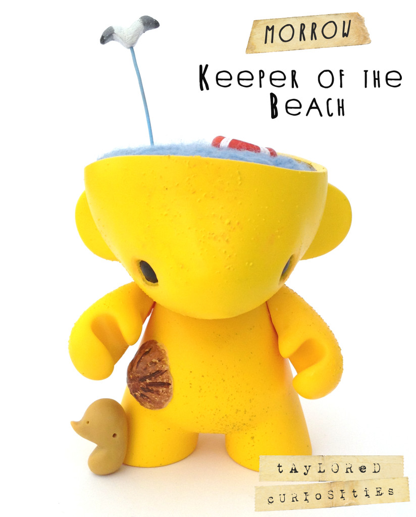 KEEPER OF THE beach MORROW yellow MUNNY KIDROBOT TAYLORED CURIOSITIES ART DOLL CUSTOM TOY 9