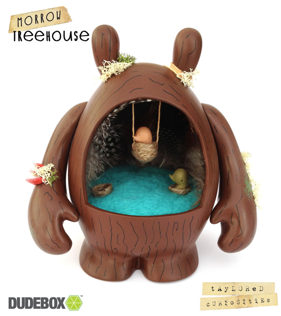 taylored curiosities morrow treehouse dudebox custom dude tree brown green designer toy 2