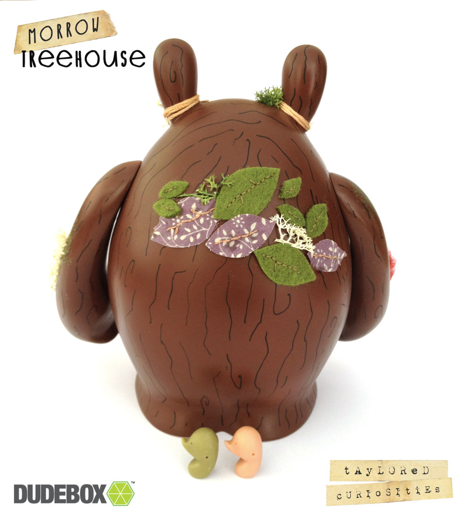 taylored curiosities morrow treehouse dudebox custom dude tree brown green designer toy back