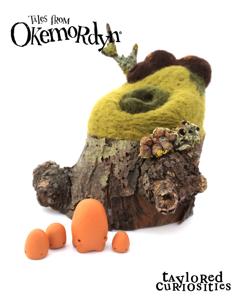 taylored curiosities gibblegump okemordyn needle felt tree sculpt designer toy around the world in 80 toys copyright protected